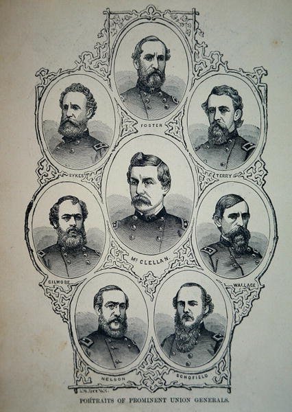 Hét portré az uniós hadsereg kiemelkedő tábornokról (litho) alkotó: American School