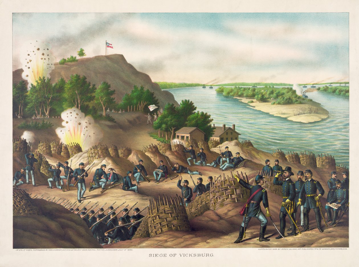 Vicksburg ostroma – Megadás, 1863. július 4., pub. 1888. alkotó: American School