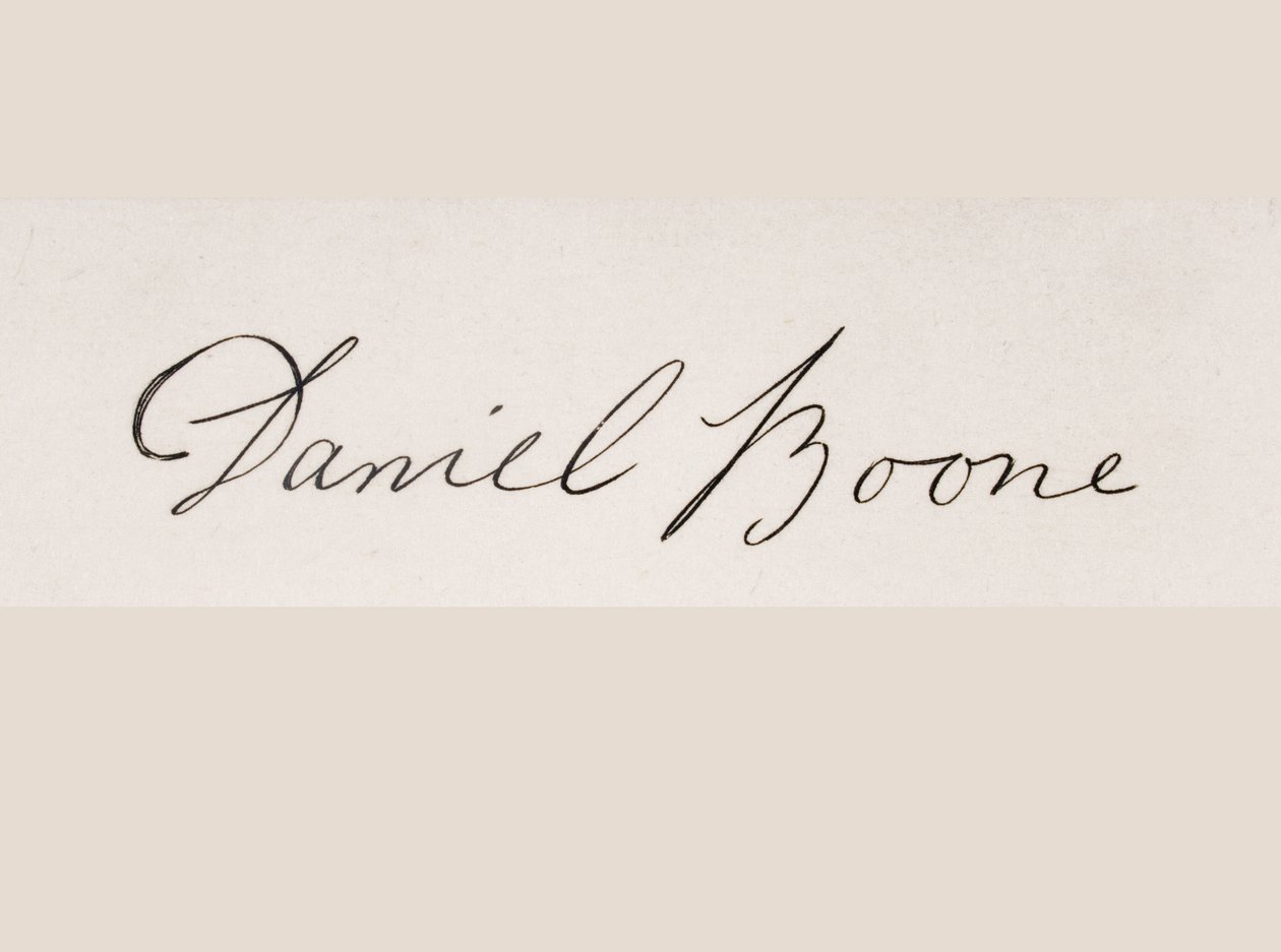 Daniel Boone aláírása alkotó: American School