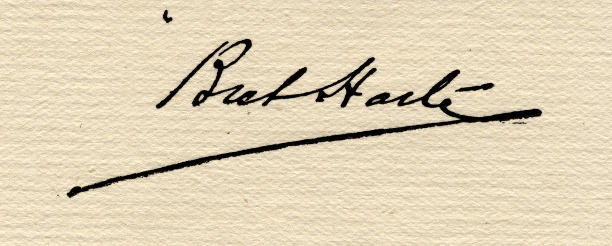 Francis Bret Harte (1839-1902) aláírása alkotó: American School