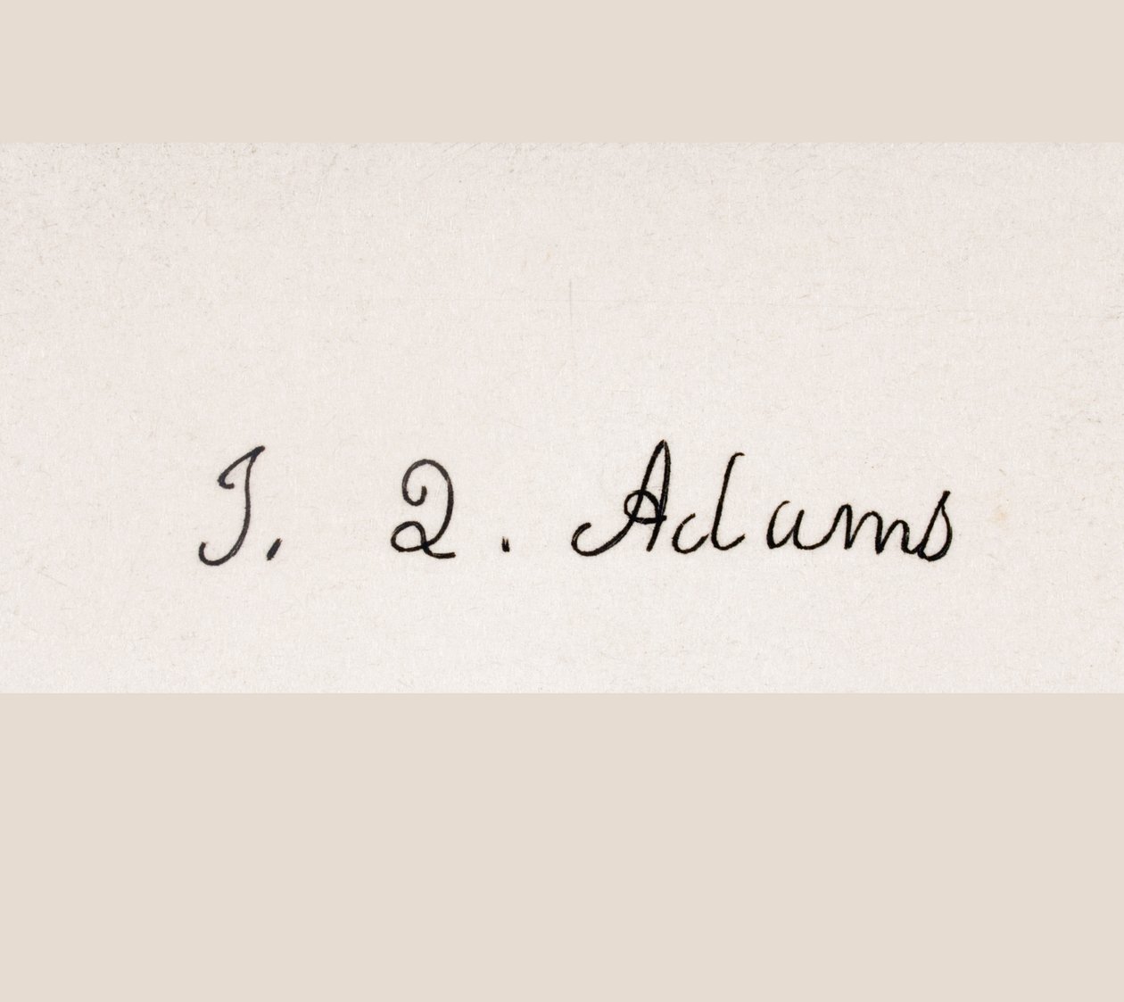 John Quincy Adams aláírása alkotó: American School