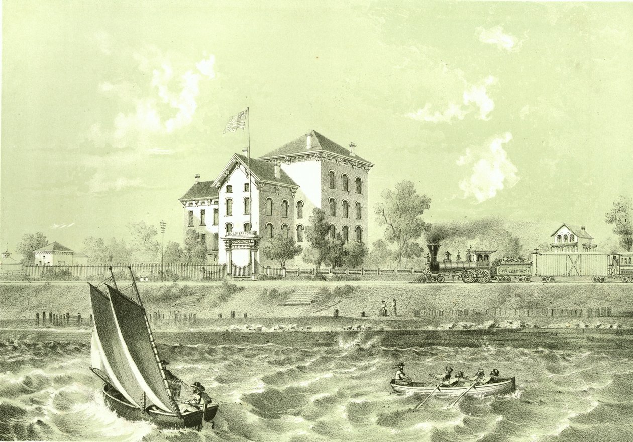 Soldiers Home, Chicago Illustrated, James W. Sheahan irodalmi leírásaival, Jevne & Almini, Chicago, 1866-67 alkotó: American School