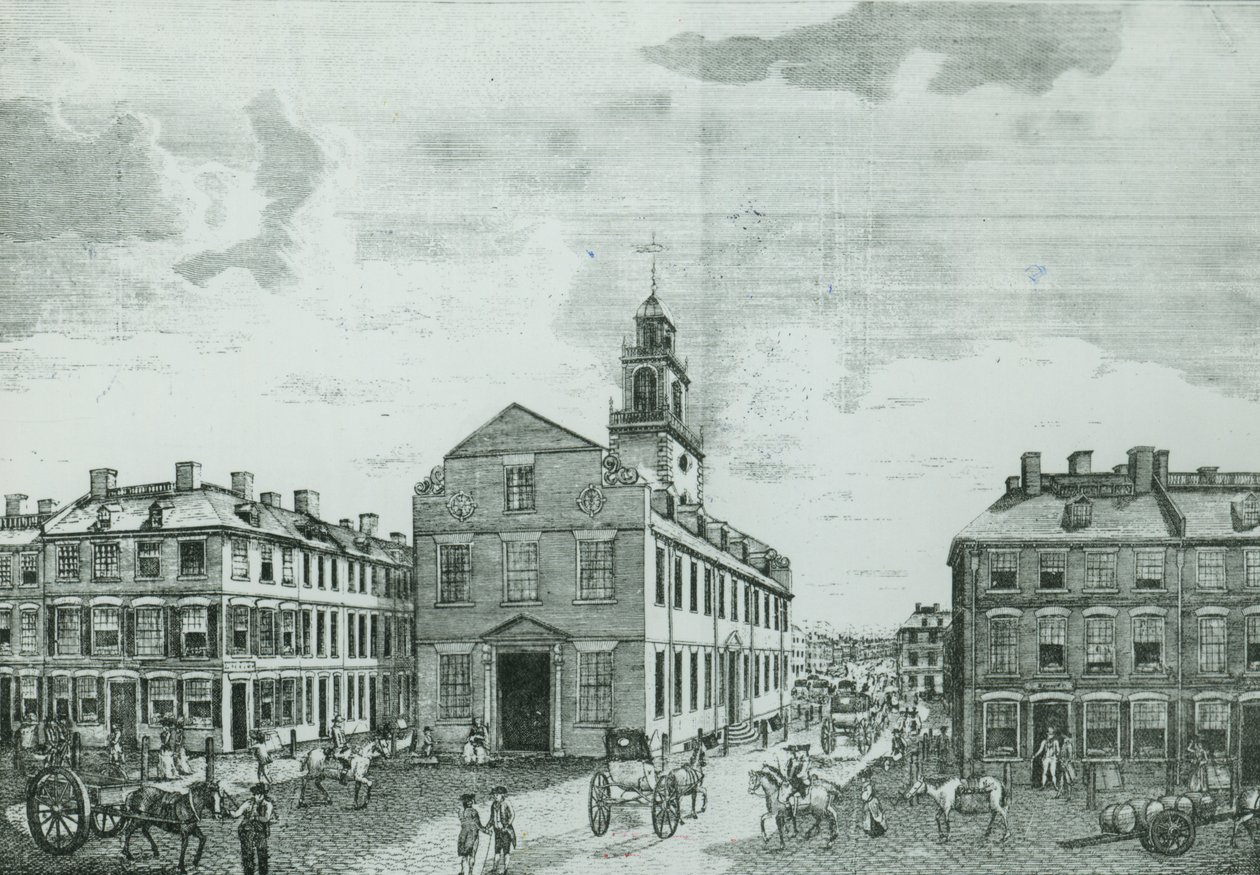 A régi államház délnyugati képe, Boston, 1881 alkotó: American School