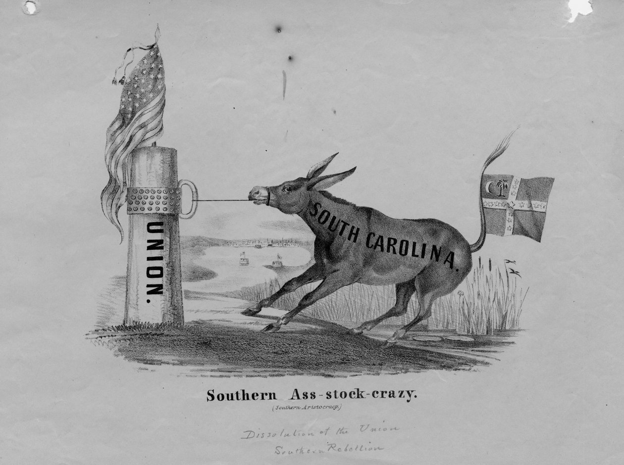 Southern ass-stock-crazy, kiadó: John T. Ruoff, New York, 1861 körül alkotó: American School