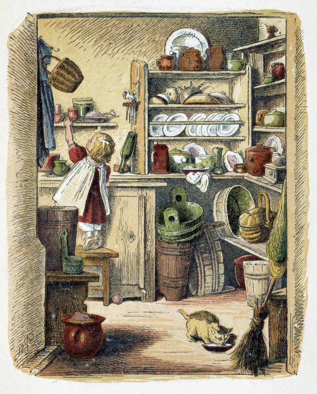 Tárolás a konyhában „” Schnick, nassolnivaló, apróságok a kicsiknek””, gyerekjátékok. szerk. London – Georges Ronthedge és fiai. New York, The wide way Ludgate n.d. c. 1890. alkotó: American School