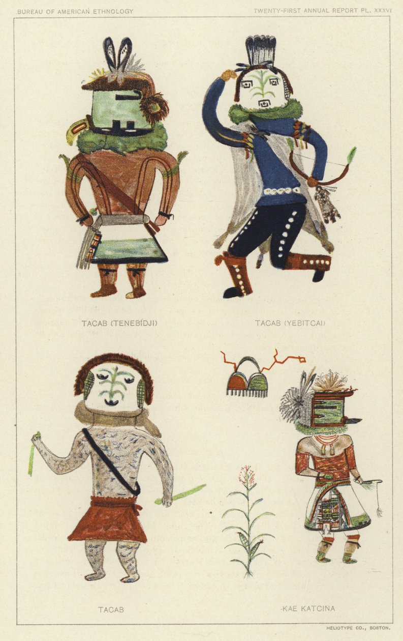Tacab (Tenebidji), Tacas (Yebitcai), Tacab, Kae Katcina (színes litográfia) alkotó: American School