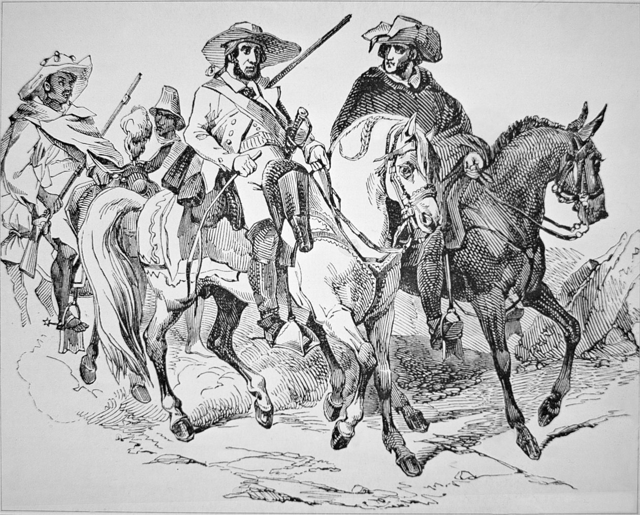 Texas Rangers a Texas Köztársaság idején (1836-45) 1842 (metszet) alkotó: American School