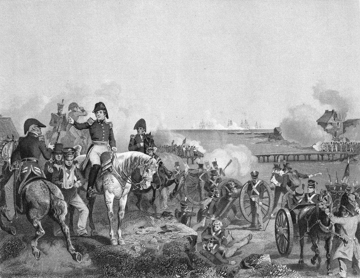 A plattsburghi csata 1814-ben alkotó: American School