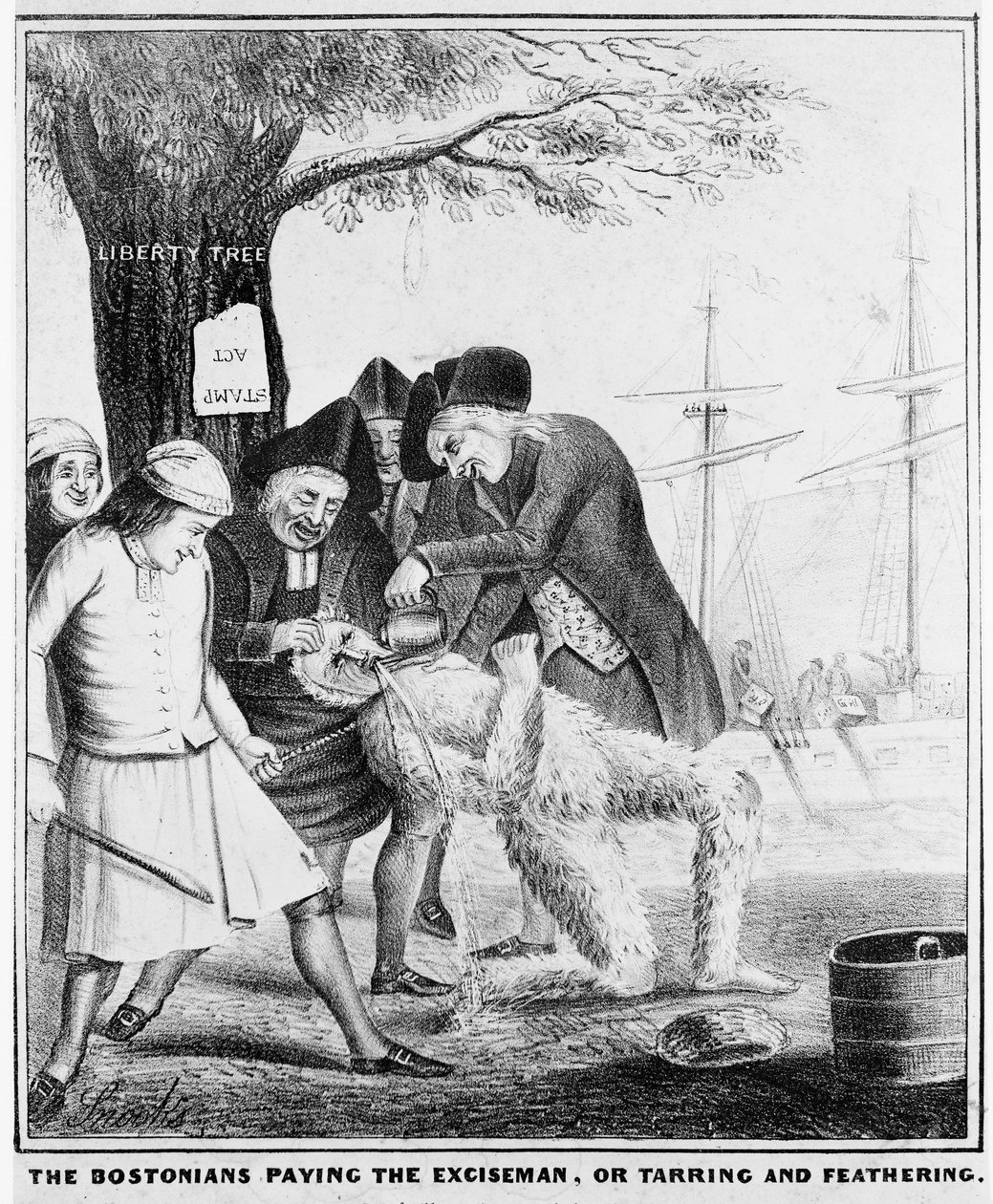 A bostoniak fizetik a jövedéket, avagy kátrányozás és tollazás alkotó: American School