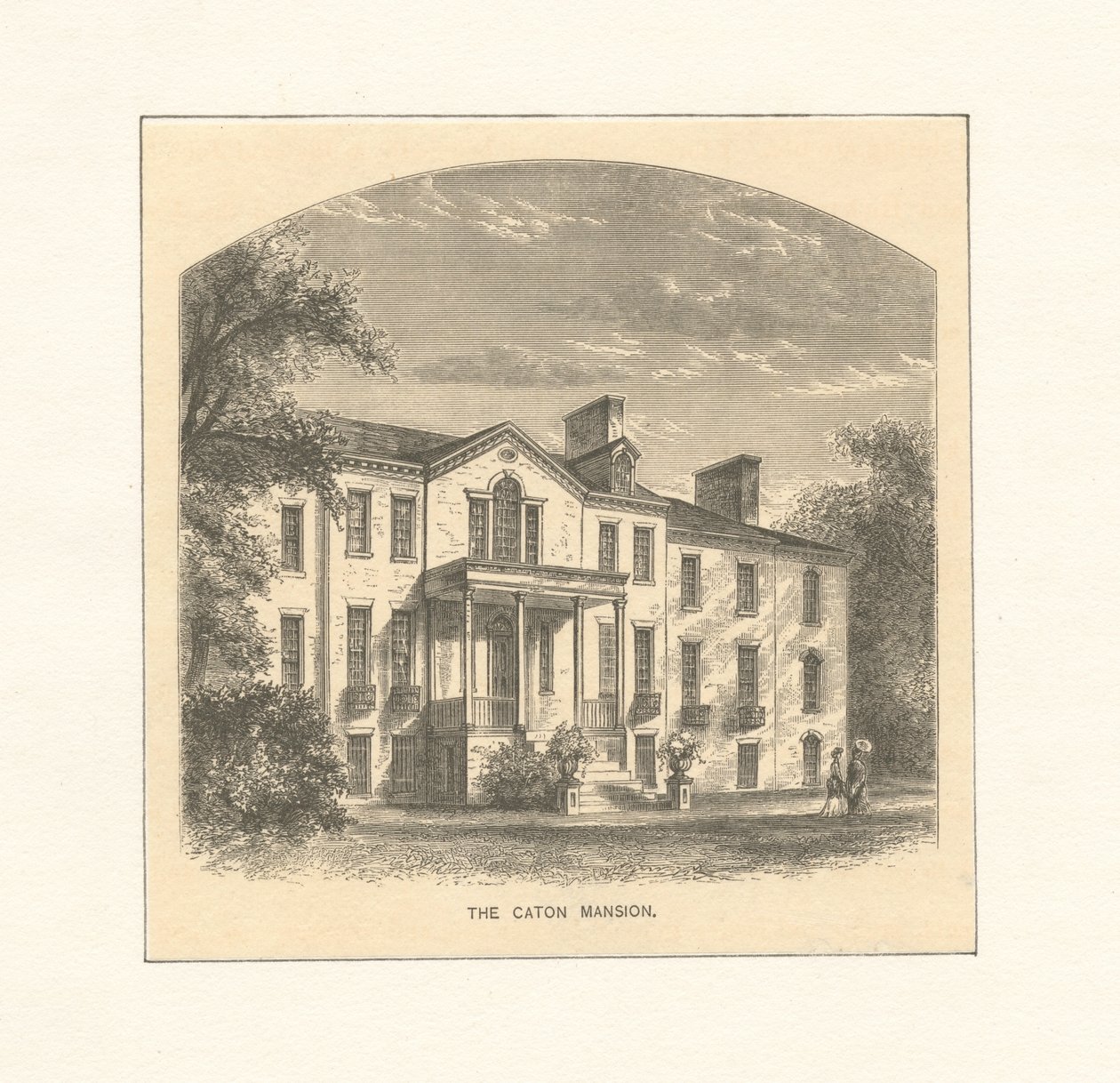 The Caton Mansion, 1870 körül (metszet) alkotó: American School