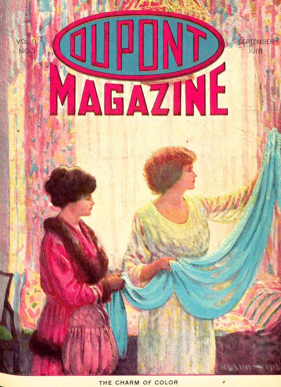 A színek varázsa, a DuPont Magazin címlapja, 1918. szeptember alkotó: American School