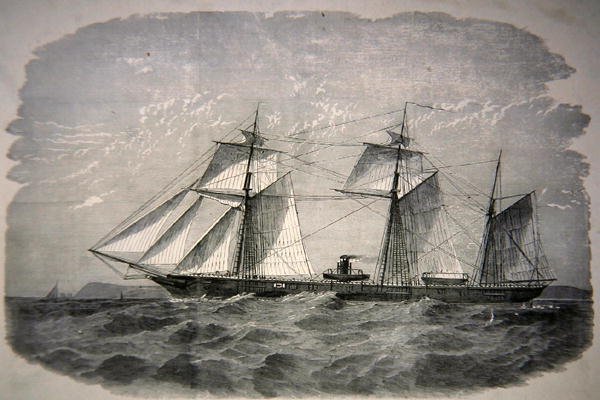 A konföderációs magánretró „Alabama” (litho) alkotó: American School
