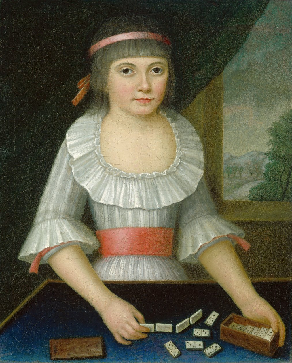 A Dominólány, 1790 körül alkotó: American School