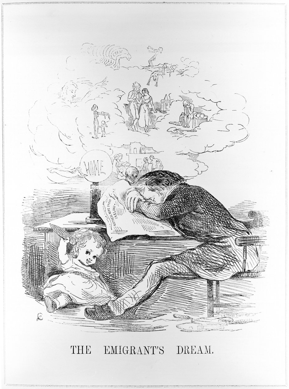 Az emigránsok álma, megjelent a Yankee Doodle-ben, 1847. március 20-án alkotó: American School