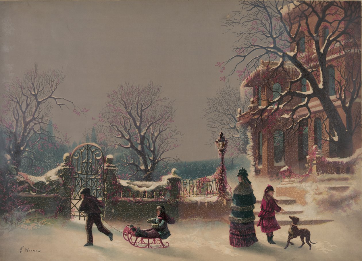 Az első hó, 1877 (nyomtatás) alkotó: American School