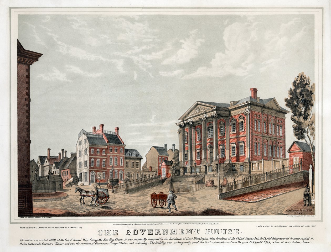 Kormányház, pub. 1847 (színes litográfia) alkotó: American School
