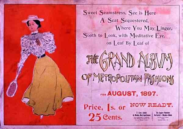 "The Grand Album of Metropolitan Fashion", 1897. augusztus (színes litó) alkotó: American School
