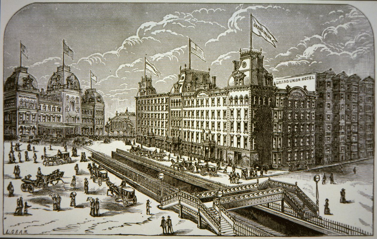The Grand Union Hotel, New York City (litho) alkotó: American School