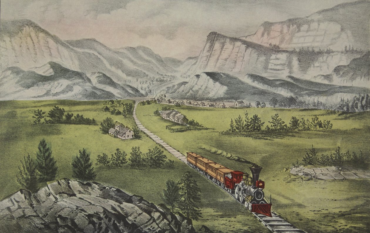 A Nagy Nyugat, kocsma. 1870, Currier & Ives alkotó: American School