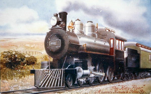 „The Katy Flyer”, Missouri, 1920 körül (színes litó) alkotó: American School
