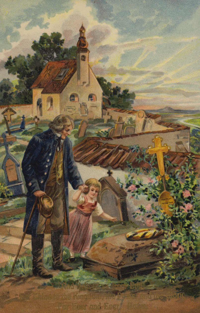 Az Úr imája, és szabadíts meg minket a gonosztól (chromolitho) alkotó: American School