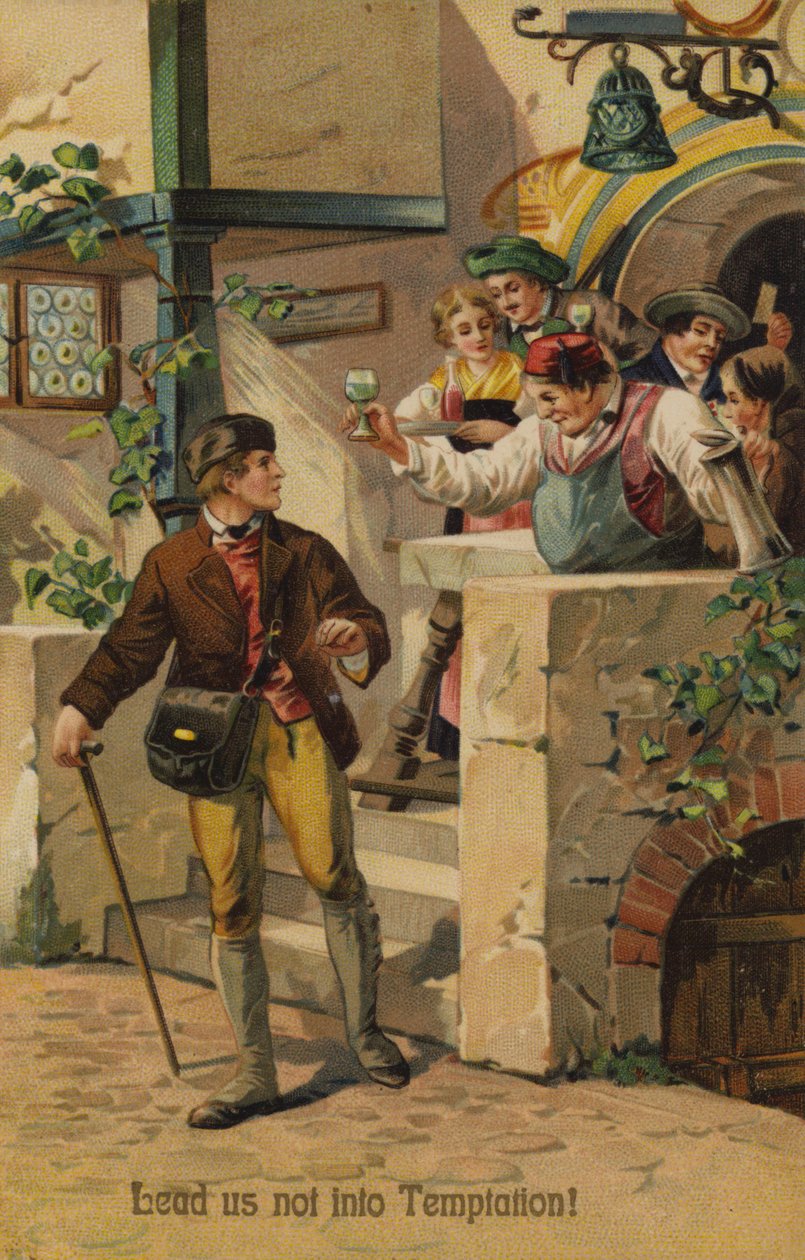 Az Úr imája, Vezess minket a kísértésbe (chromolitho) alkotó: American School