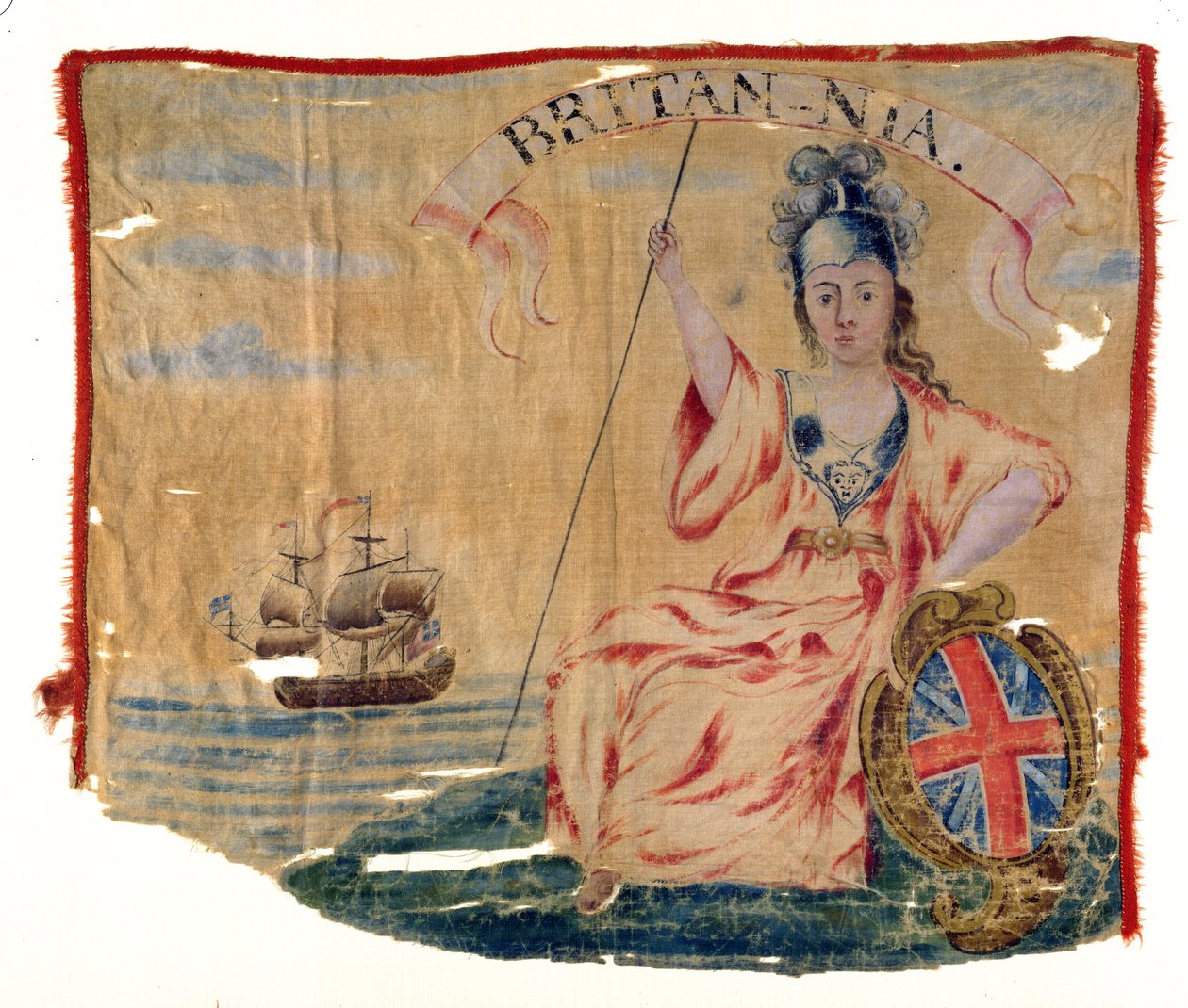 Louisbourg Britannia Flag, 1745 (pamut) alkotó: American School