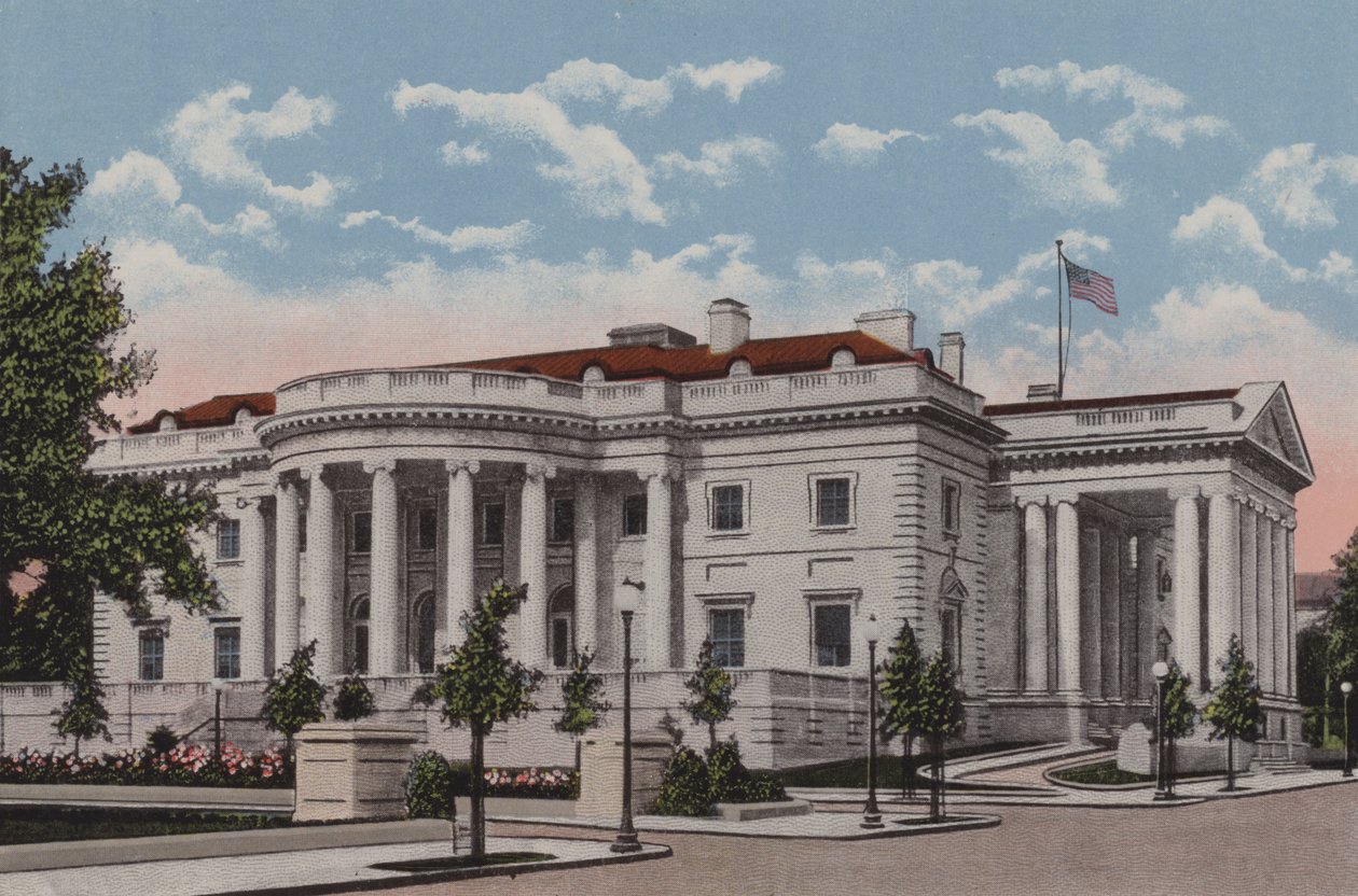 The Memorial Continental Hall, Washington DC (színes litográfia) alkotó: American School