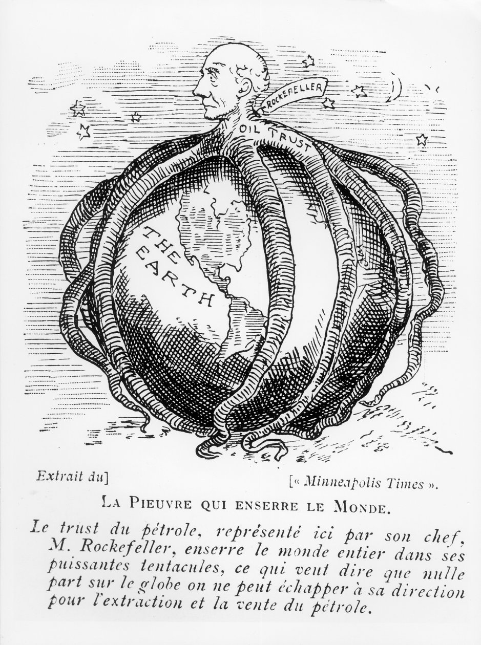A polip, aki megfojtja a világot, rajzfilm a The Minneapolis Timesból, reprodukálva a Lectures Pour Tousban, 1902-03 alkotó: American School
