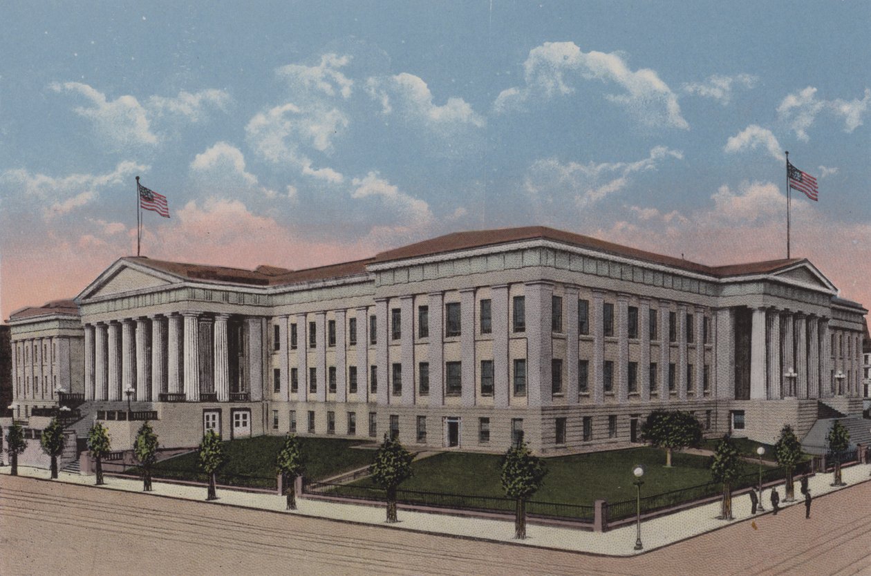 Szabadalmi Hivatal, Washington DC (színes litográfia) alkotó: American School