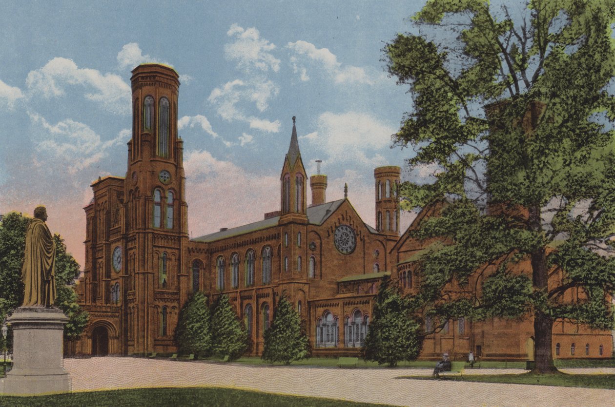 The Smithsonian Institution, Washington DC (színes litográfia) alkotó: American School