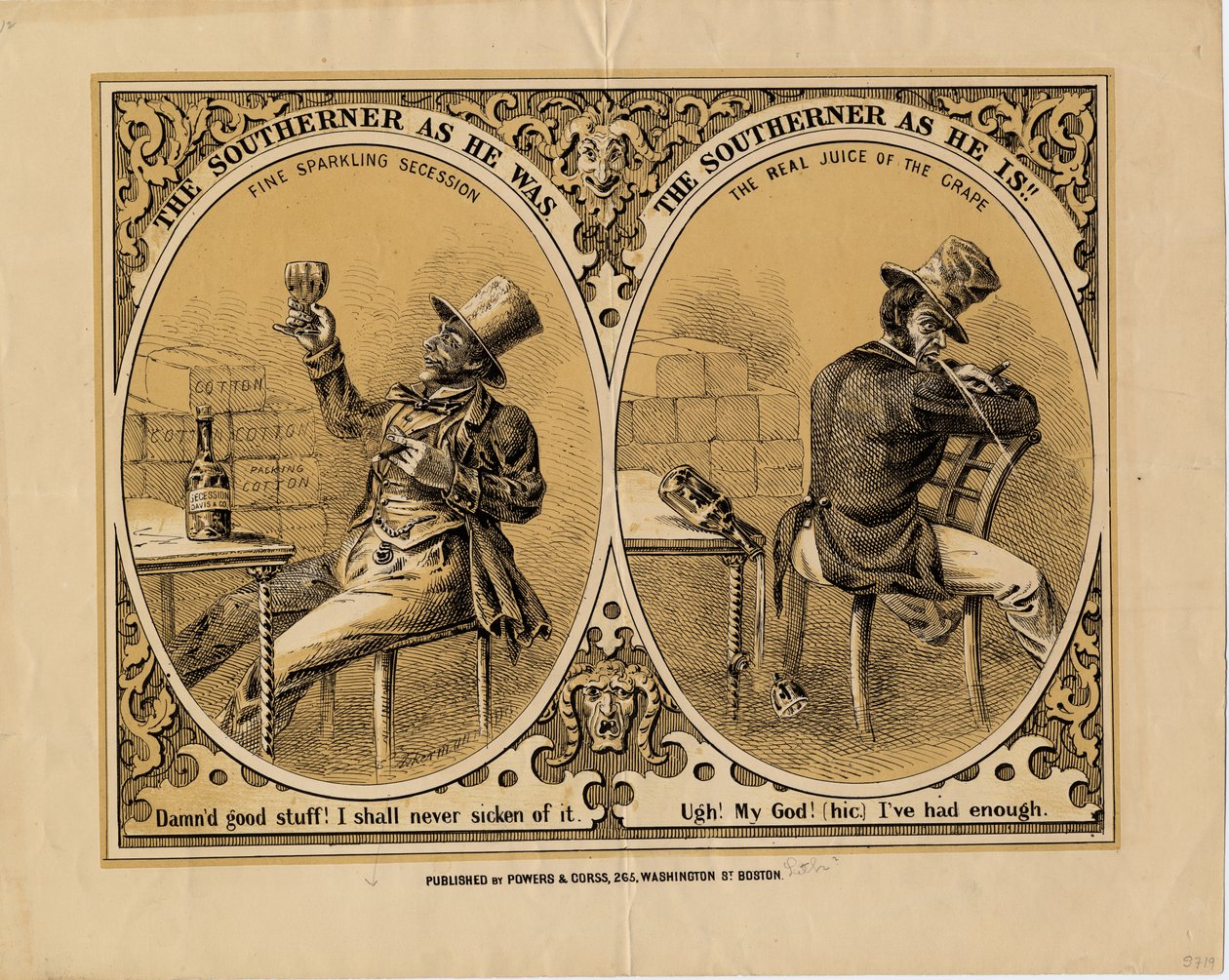 A Déli, ahogy volt, a Déli, ahogy van, kiadó: Powers & Cross, Boston, 1863 körül alkotó: American School