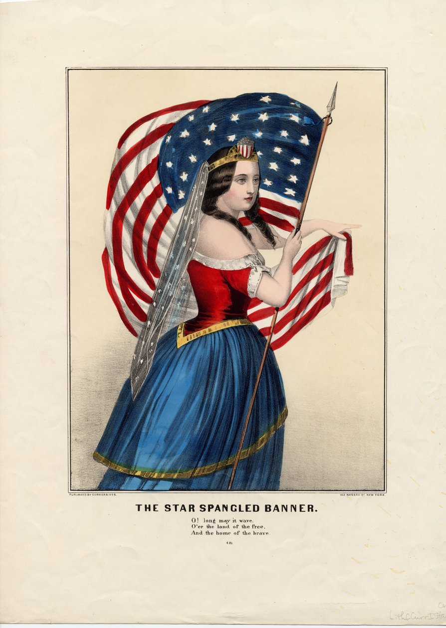 The Star Spangled Banner, pub. szerző: Currier & Ives, 1860 körül alkotó: American School
