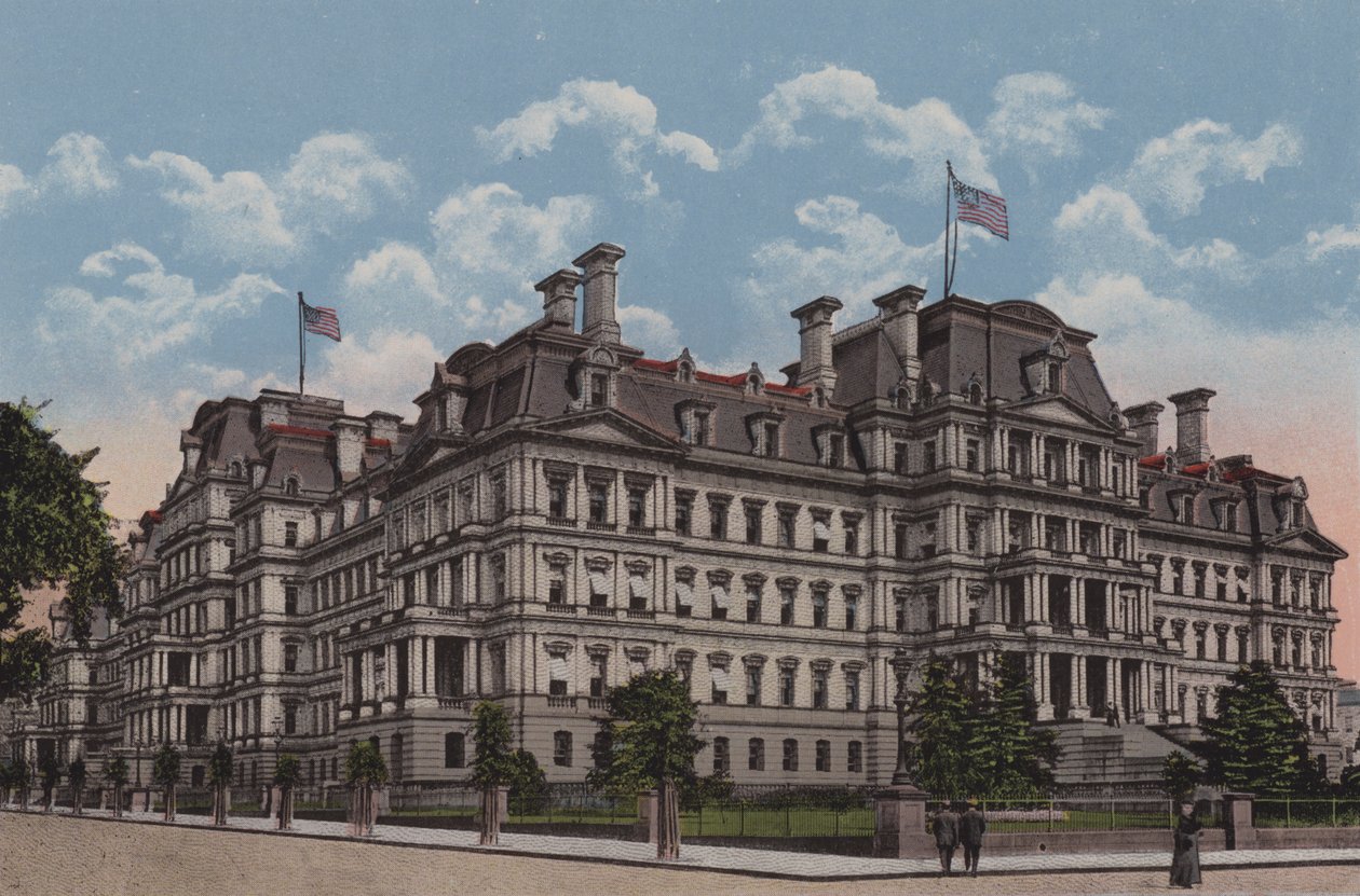 A State, War and Navy Building, Washington DC (színes lithó) alkotó: American School
