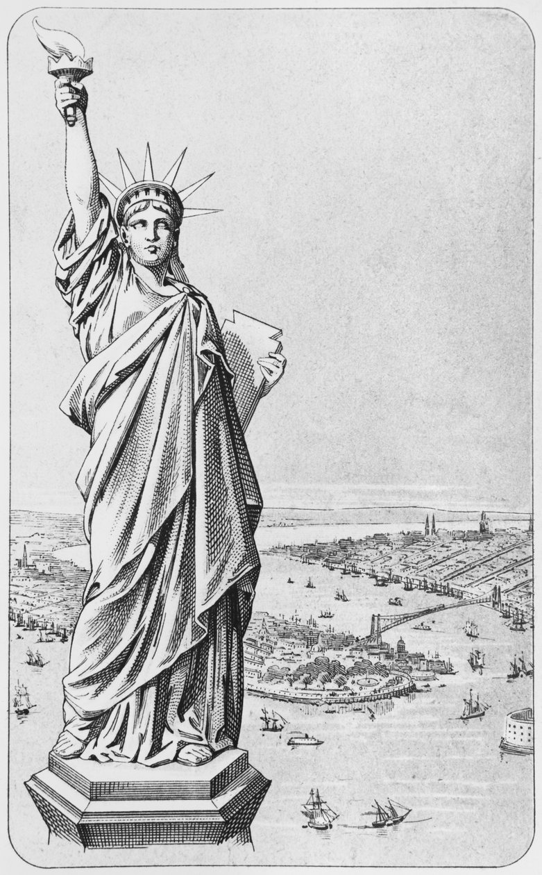 A Szabadság-szobor, New York, 1885 körül alkotó: American School