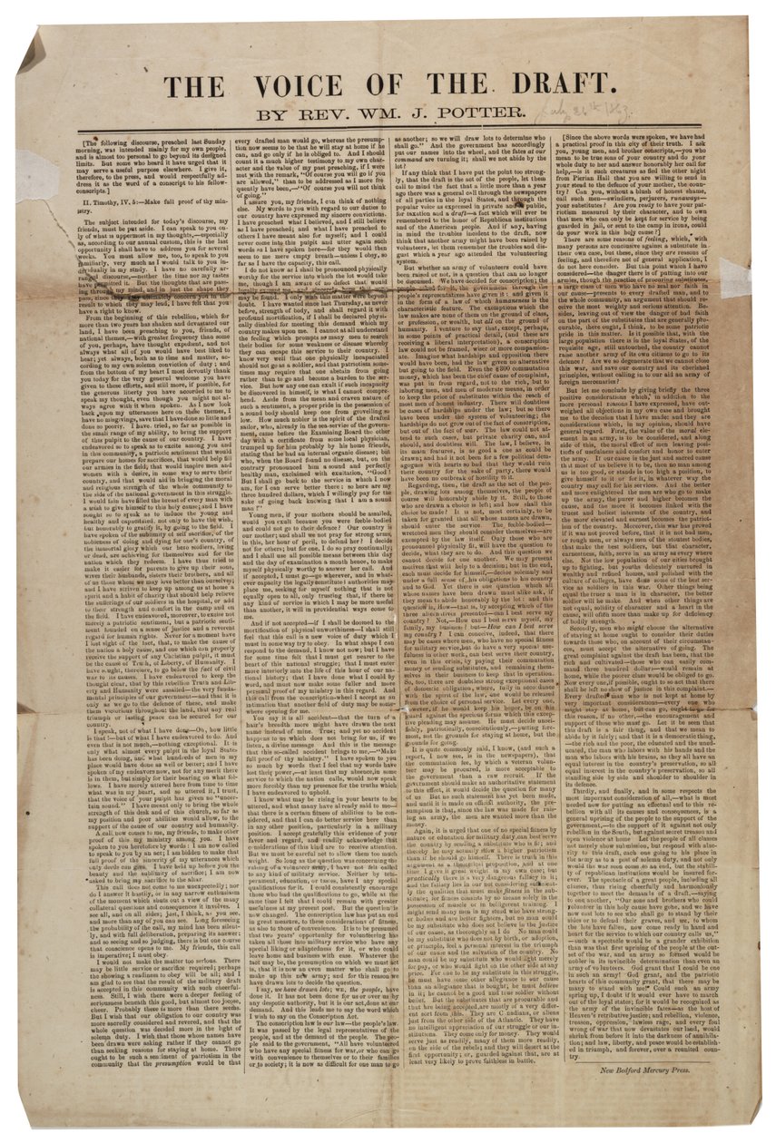 A tervezet hangja, 1863. július 21 alkotó: American School