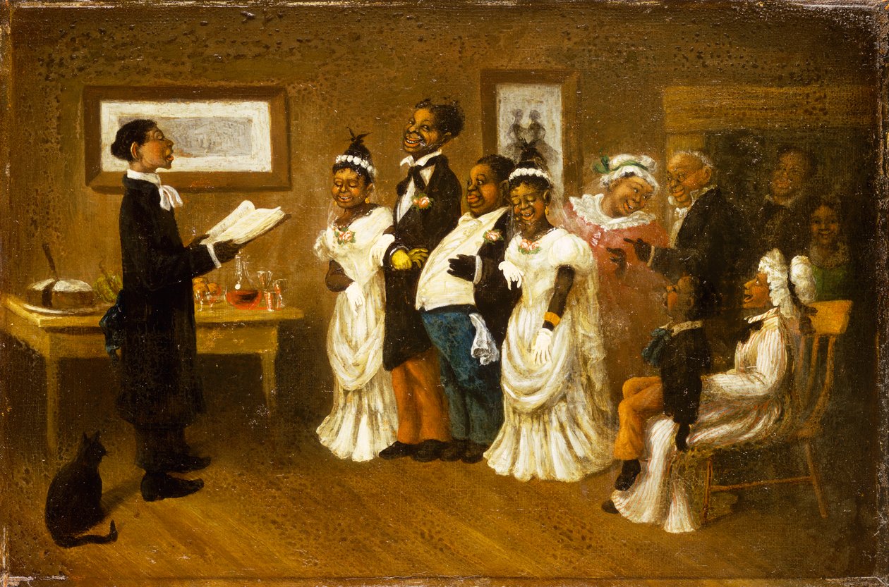 Az esküvő, 1850 körül (olaj, vászon) alkotó: American School