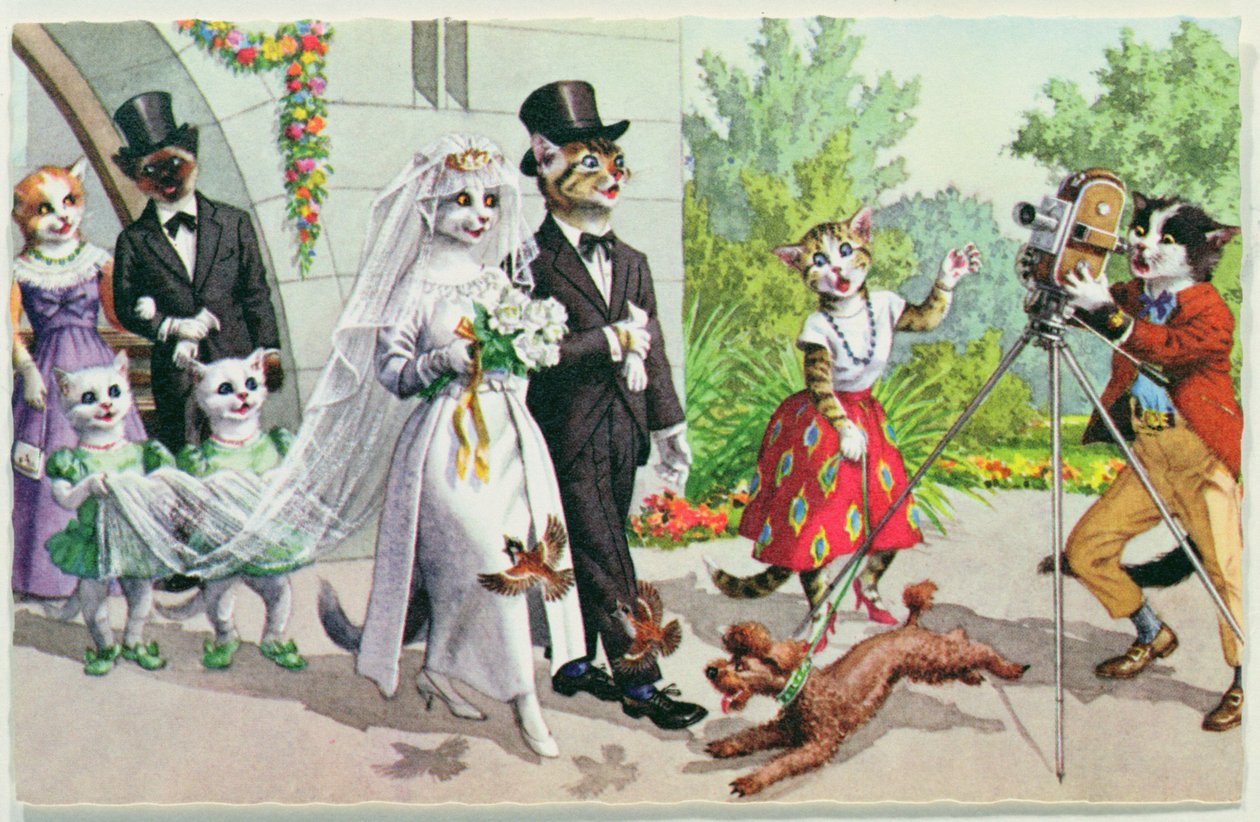 The Wedding, 20. század eleji amerikai képeslap alkotó: American School