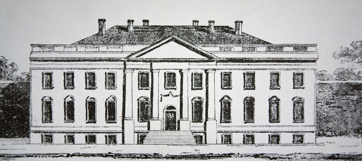 A Fehér Ház 1807-ben (metszet) alkotó: American School
