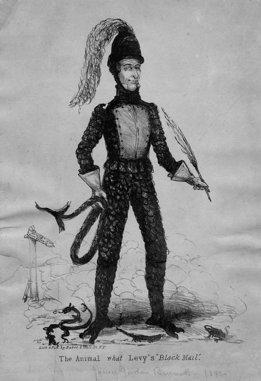 Az állat, amely kivetíti a Black Mail-t, Baker, New York, 1842 körül alkotó: American School