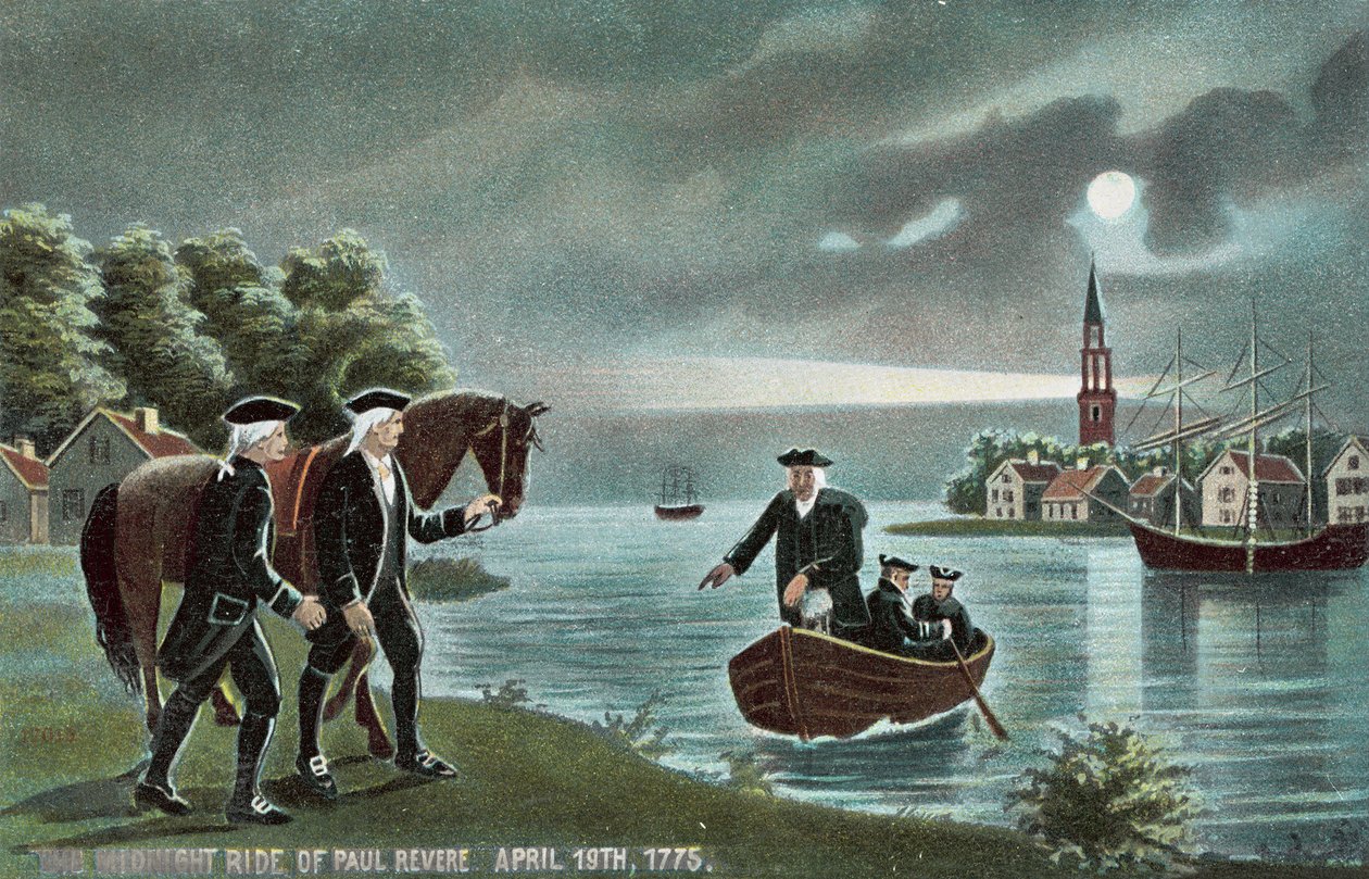Paul Revere éjféli útja alkotó: American School