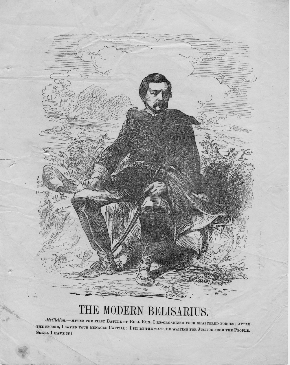 A modern Belisarius, 1864 körül alkotó: American School