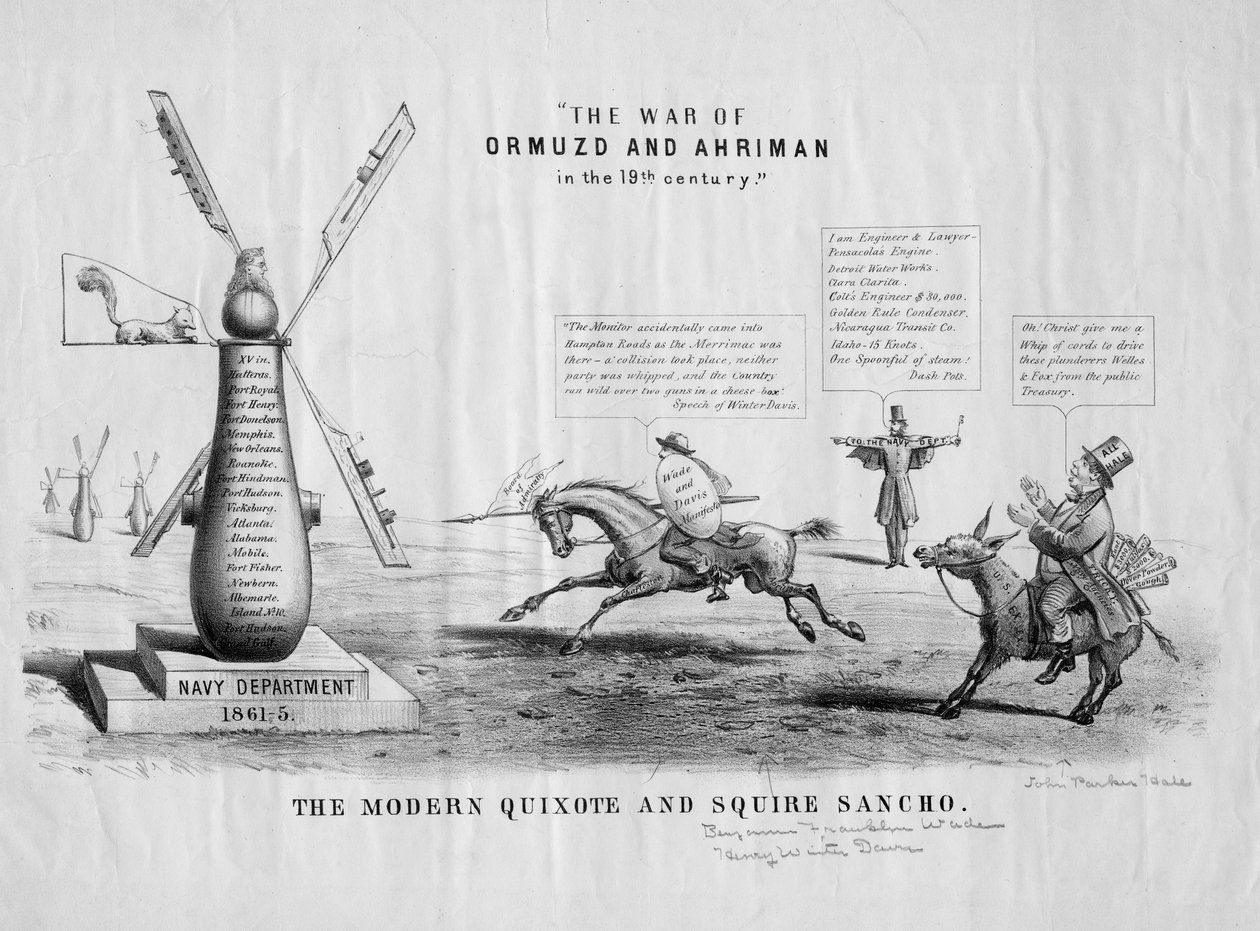 A modern Quijote és Squire Sancho, 1866 körül alkotó: American School