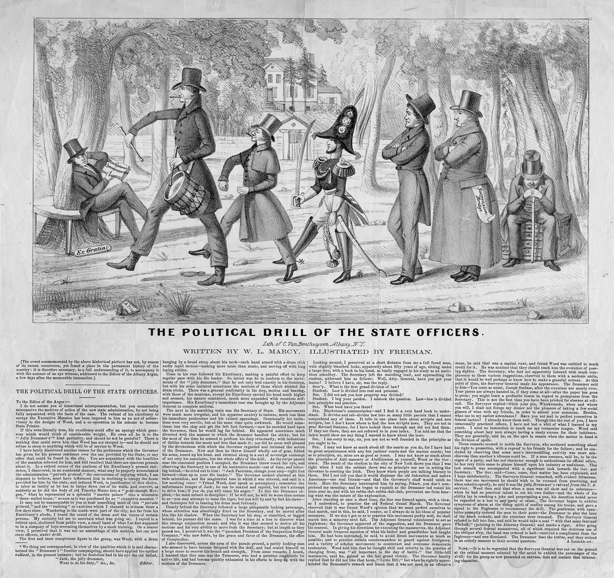 Az állami tisztek politikai gyakorlata, kiadó: John Childs, New York, 1838 körül alkotó: American School