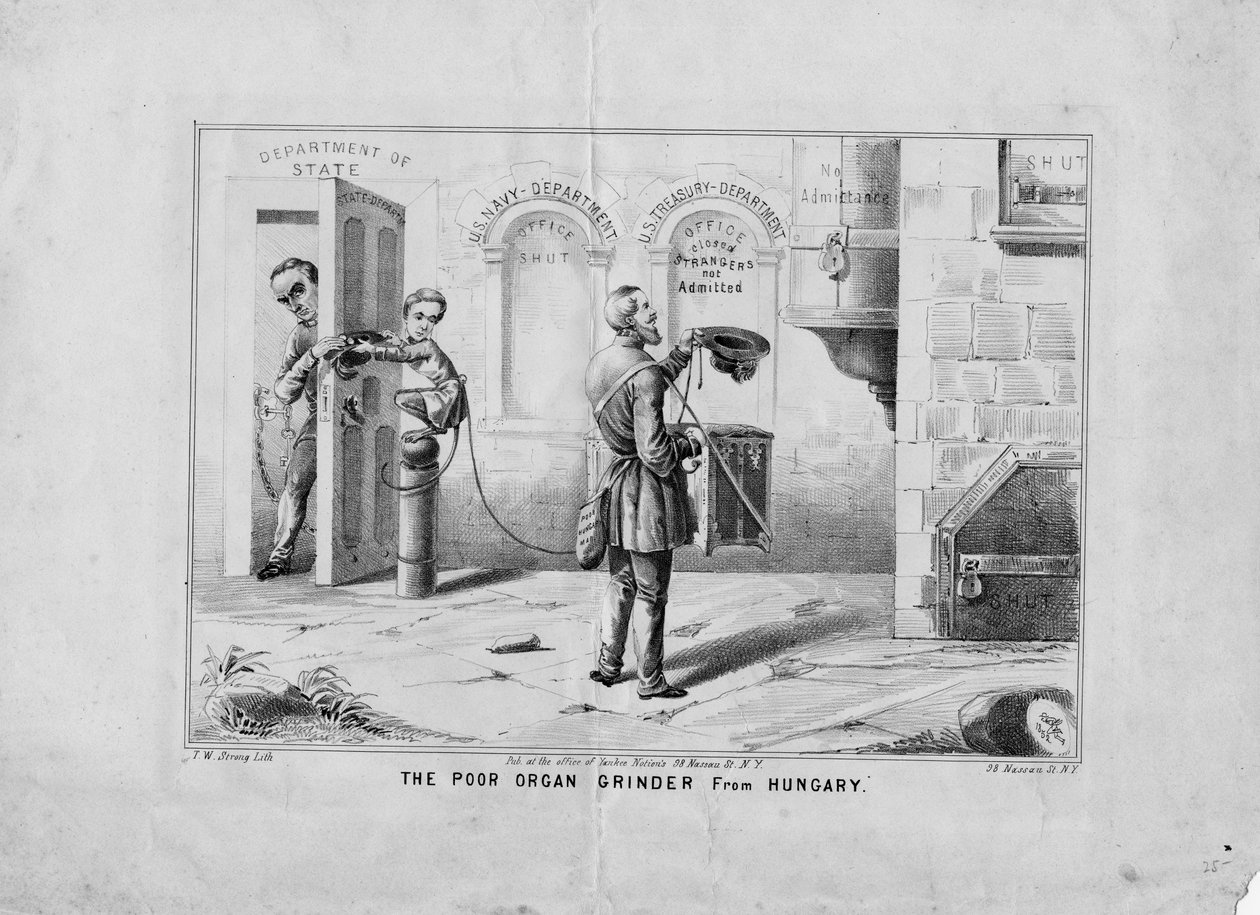 A rossz orgonacsiszoló Magyarországról, T W Strong, New York, 1852 körül alkotó: American School
