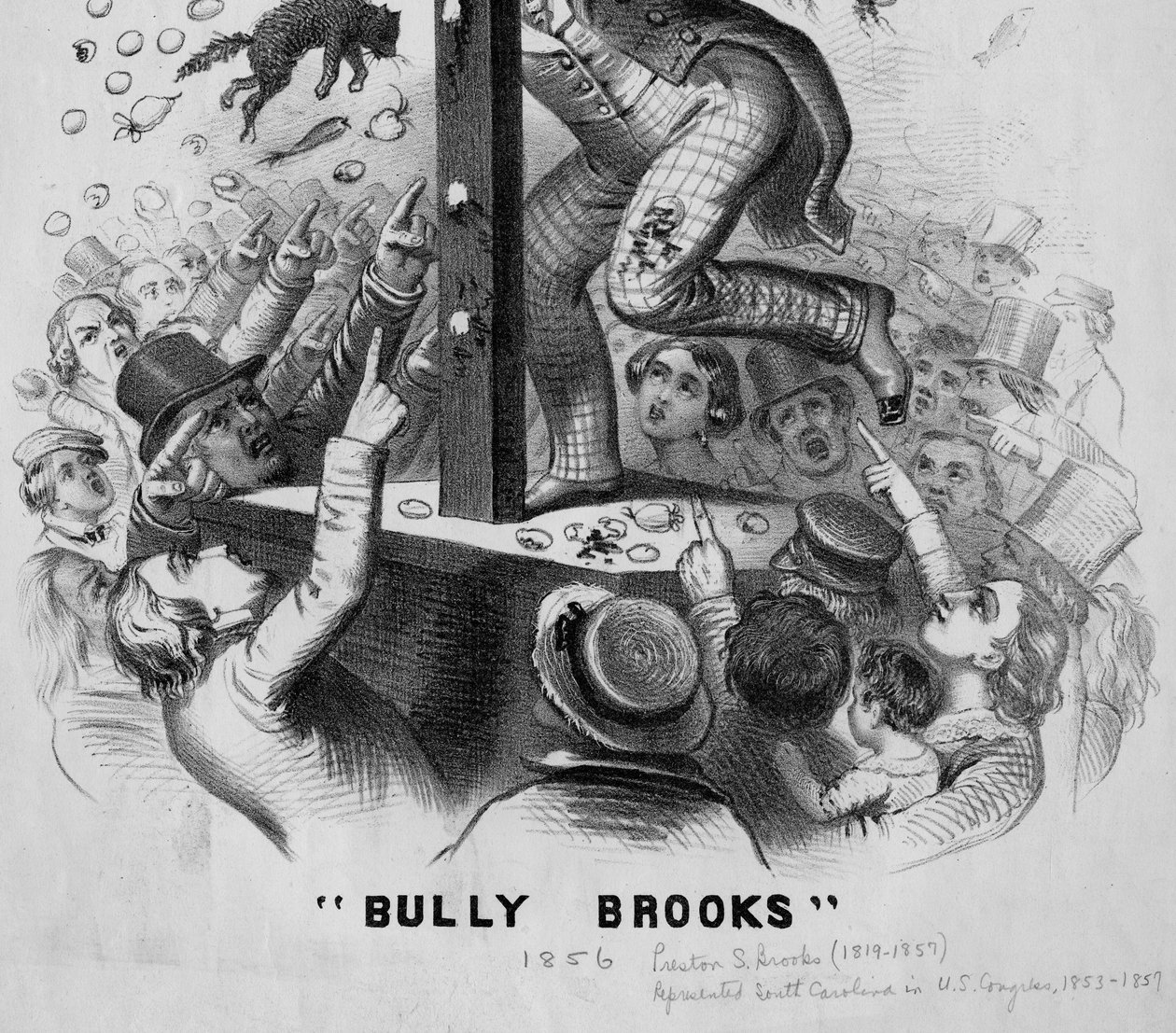 A megfelelő ember a megfelelő helyen Bully Brooks, részlet, 1856 körül alkotó: American School