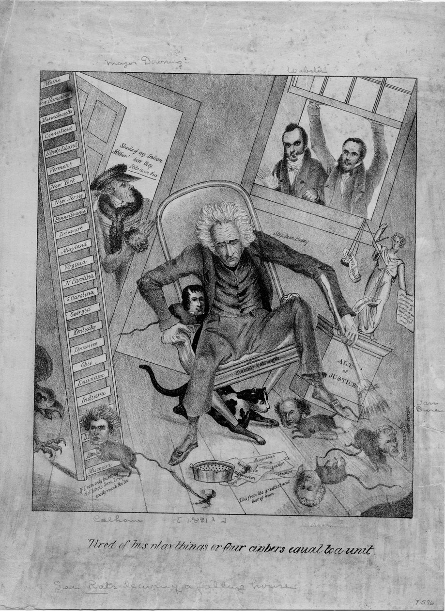 Belefáradt a játékszereibe, vagy: Négy titkosítás egyenlő egységgel, 1831 körül alkotó: American School