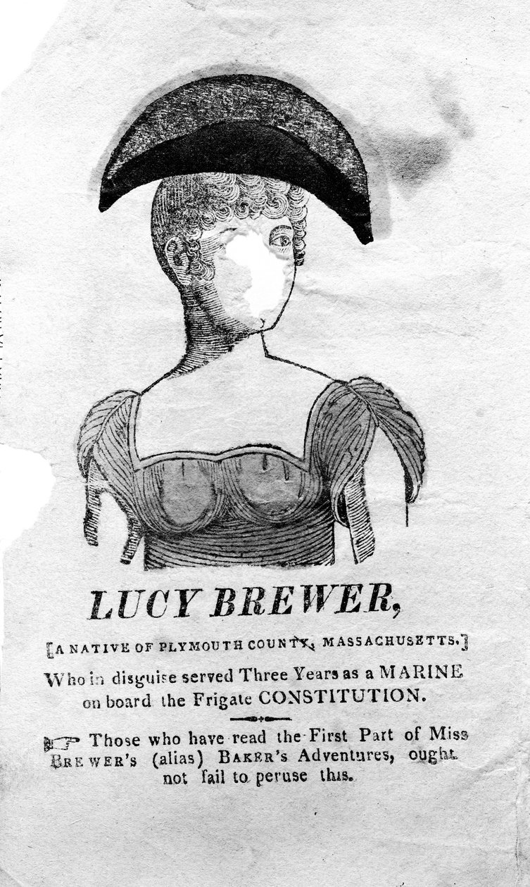 A Lucy Brewer kalandjai címlapja, Luther Wales, New York, 1815 alkotó: American School
