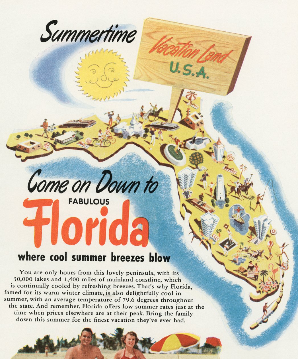 Florida turisztikai térképe alkotó: American School