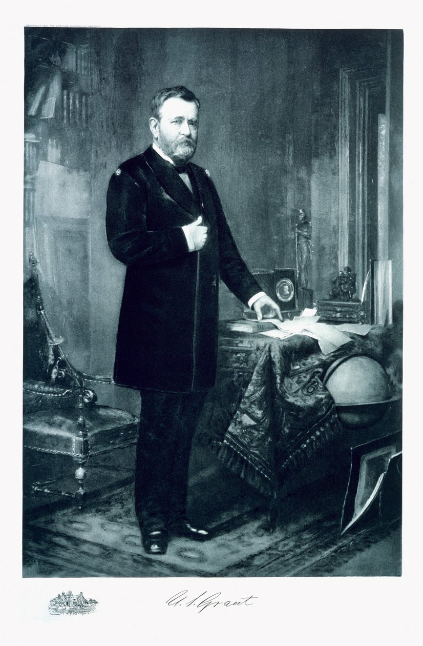 Ulysses S. Grant, az Amerikai Egyesült Államok 18. elnöke, pub. 1901 (mélynyomás) alkotó: American School
